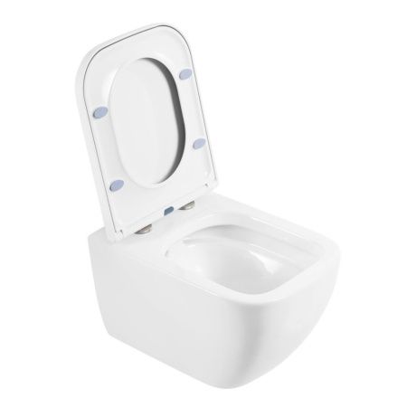Унитаз подвесной BelBagno ALPINA BB10100CHR/SC белый с сиденьем микролифт безободковый каскадный смыв