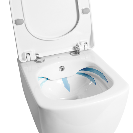 Чаша унитаза подвесная Creavit Elegant EG321-00CB00E-0000 цвет белый без сиденья смыв торнадо