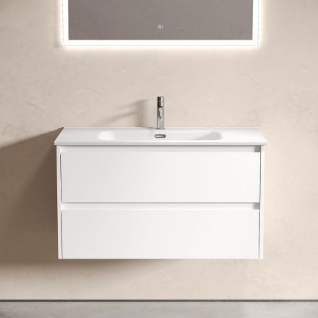 Тумба под раковину Sancos Libra LB90W 90х50 подвесная цвет белый