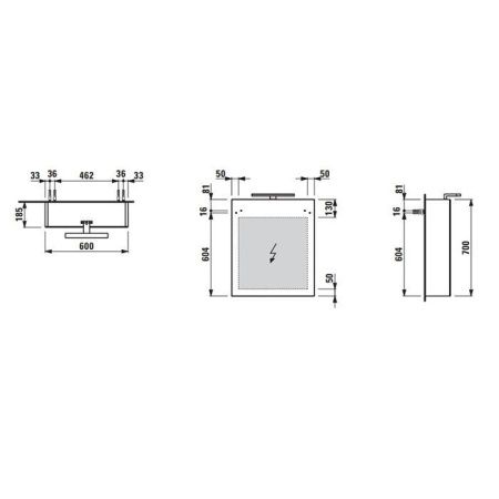 Зеркало-шкаф Laufen Base 4.0275.2.110.261.1 60х70 подвесной цвет белый