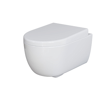 Унитаз подвесной Ambassador Abner 103T20001R-102T20001 белый глянцевый с сиденьем микролифт