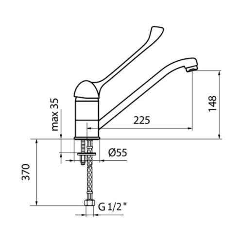 Смеситель для кухни Webert Kitchen Sax SP920102015 на мойку хром - фото 3