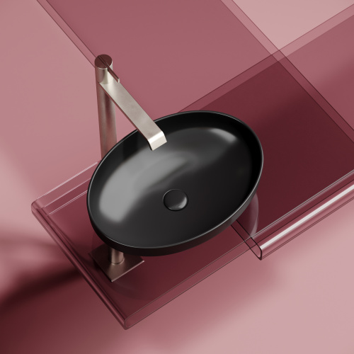 Раковина Ceramica Nova ELEMENT 50 см CN6056MB накладная цвет черный матовый - фото 2