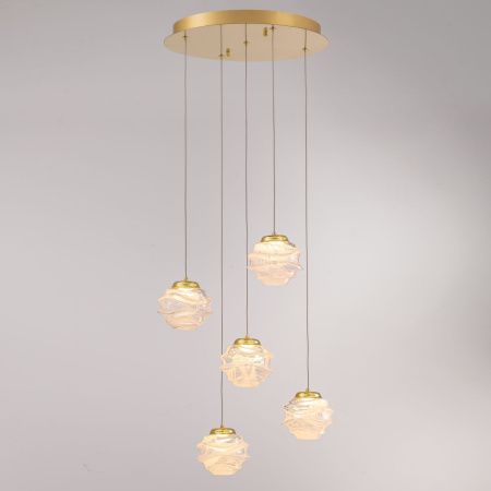 Светильник подвесной Delight Collection MD25030003-5A gold/clear