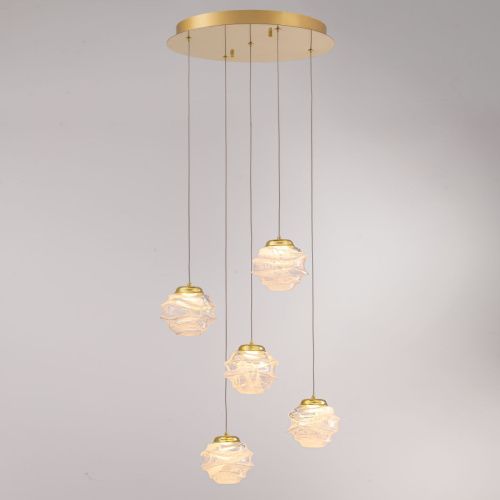 Светильник подвесной Delight Collection MD25030003-5A gold/clear - фото 4