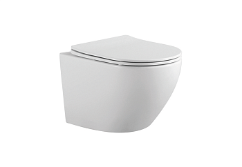 Унитаз подвесной Aquatek ЕВРОПА AQ1901-00 белый с сиденьем микролифт безободковый каскадный смыв