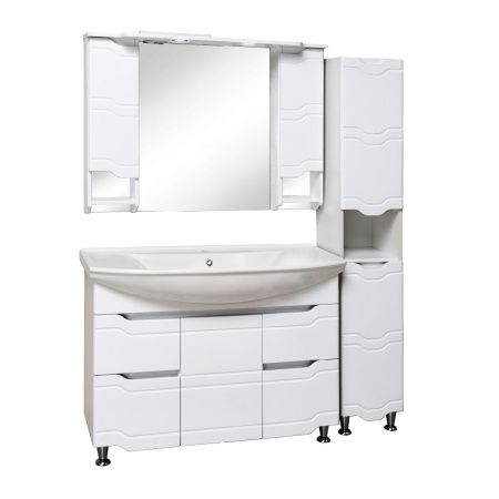 Зеркало-шкаф Runo Стиль 00000001119 110х80 подвесной цвет белый