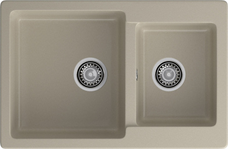 Кухонная мойка Granfest Practik P-780K топаз 78х51 цвет серый поверхность матовая