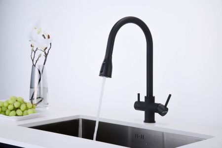 Смеситель для кухни Paulmark LANGE La214212-AN на мойку черный