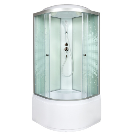 Душевая кабина AvaCan L980 80х80 четверть круга с крышей ориентация универсальная