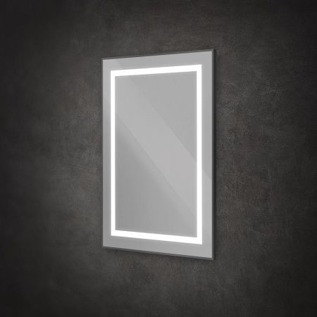 Зеркало с подсветкой BelBagno Kraft SPC-KRAFT-500-800-SENS-NERO 50х80 подвесное
