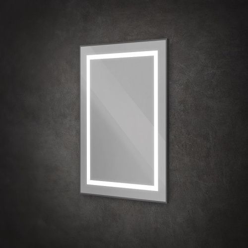 Зеркало с подсветкой BelBagno Kraft SPC-KRAFT-500-800-SENS-NERO 50х80 подвесное - фото 4