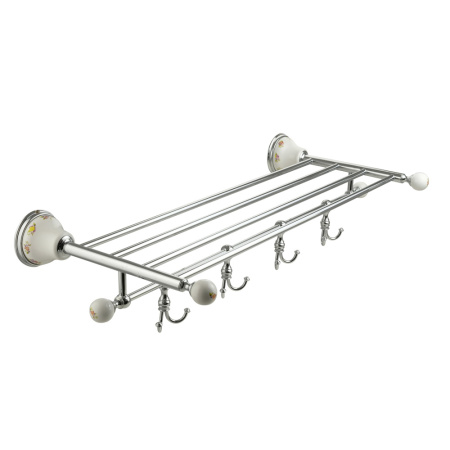 Полка-держатель для полотенец с 4-мя крючками Migliore Provance 17667