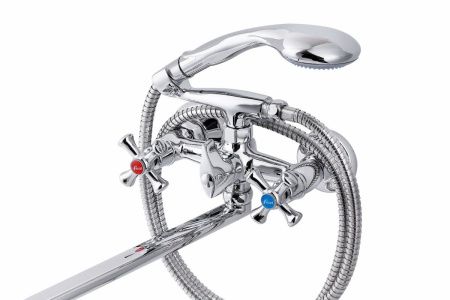 Смеситель для ванны и душа FAUZT FZs-701-07 настенный хром