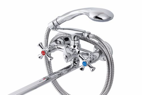 Смеситель для ванны и душа FAUZT FZs-701-07 настенный хром - фото 2