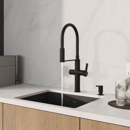 Смеситель для кухни IDDIS Ikon IKNBLFFi05 на столешницу черный