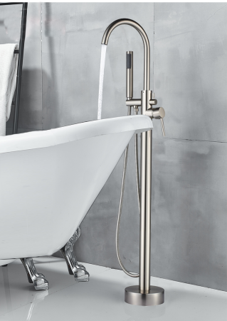 Смеситель BOCH MANN BRAIES Brush nickel BM8922 напольный никель матовый