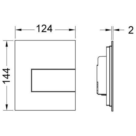 Клавиша смыва механическая Tece TECEsquare 9242814 цвет белый