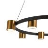 Люстра подвесная Natali Kovaltseva Loft Led (Лофт Лед) LED LAMPS 81129/7C BRASS BLACK