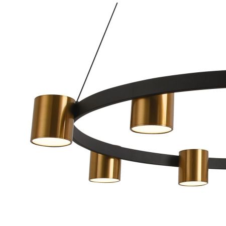Люстра подвесная Natali Kovaltseva Loft Led (Лофт Лед) LED LAMPS 81129/7C BRASS BLACK