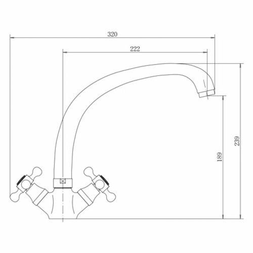 Смеситель для кухни Fashun A4219-2 на мойку хром - фото 3