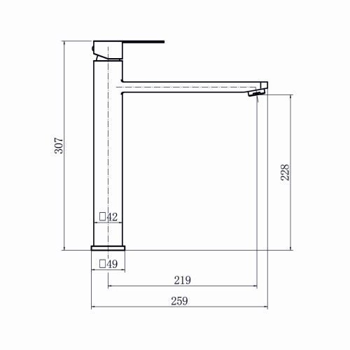 Смеситель для раковины Fashun A51202-7 на столешницу черный - фото 3