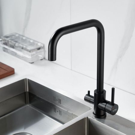 Смеситель для кухни Raffine F118H на мойку черный