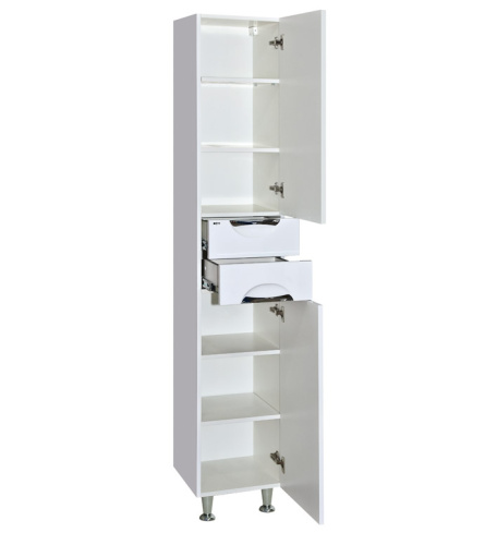 Шкаф-пенал Misty Орхидея П-Жас05035-011П 35х34х190 напольный цвет белый - фото 4