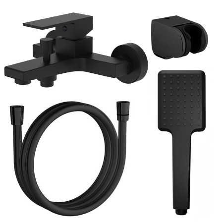 Смеситель Azario Eddie AZ-WQY238207PA настенный черный матовый