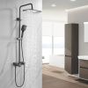 Душевая стойка Shevanik S4136T настенная цвет оружейная сталь