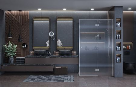 Душевой уголок Ambassador Diamond 12011108R 120х90 стекло прозрачное профиль хром без поддона