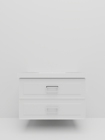 Тумба с раковиной La Fenice Cubo TWIN NFNC-01-CUB-B-100-2-1-100 100х50 подвесная цвет белый