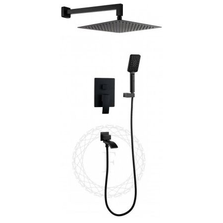 Душевая система Filarete FL1010BL встраиваемая в стену цвет черный
