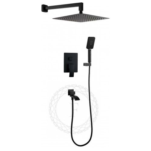 Душевая система Filarete FL1010BL встраиваемая в стену цвет черный - фото 2