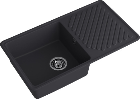 Кухонная мойка Granfest Quarz 53 черный 85х48 цвет черный поверхность матовая