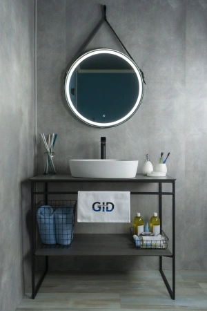 Раковина керамическая Gid Creativo 51139 50х40 накладная цвет белый без отверстий под смеситель