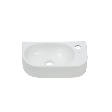 Раковина из сантехнического фарфора Melana 78204L-805 40х20 подвесная цвет белый 1 отверстие под смеситель