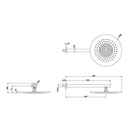 Верхний душ Gessi Gessi316 54148#239 нержавеющая сталь