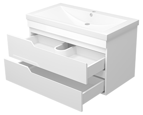 Тумба под раковину Misty Софт П-Соф-01090-011П2Я 88х47х50 подвесная - фото 4