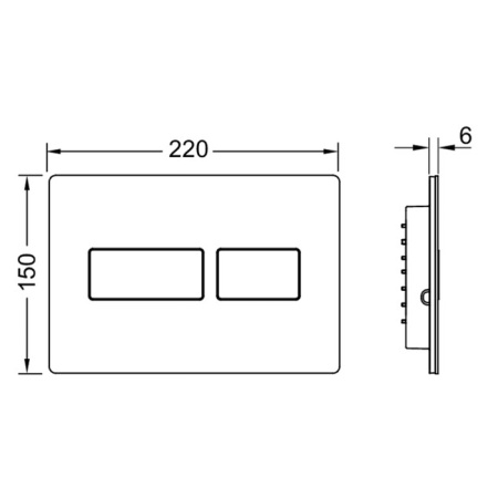 Панель смыва механическая Tece TECESolid 9240433 цвет белый матовый