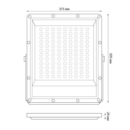 Прожектор Uniel ULF-F51D-300W/6500K IP65 200-240V GREY
