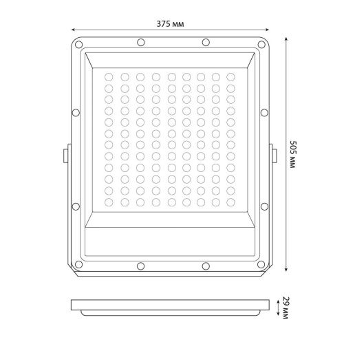 Прожектор Uniel ULF-F51D-300W/6500K IP65 200-240V GREY - фото 3