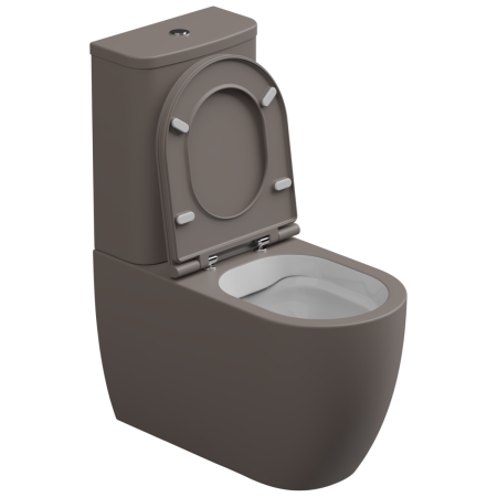 Чаша унитаза напольная GSG Ceramic Design Like LKMBLBI000/029P цвет белый/коричневый без бачка без сиденья безободковая смыв торнадо