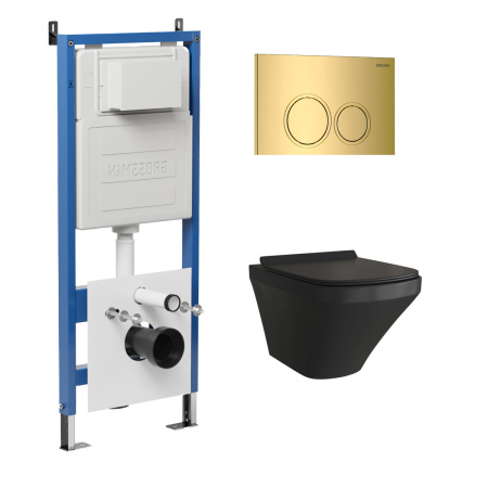 Инсталляция + кнопка смыва + унитаз Grossman Galaxy 97.4440BMS.01.300