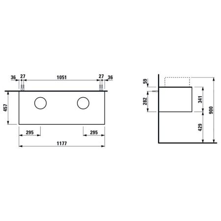 Тумба под раковину Laufen Sonar 4.0542.1.034.141.1 120х50