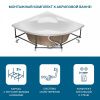 Ванна акриловая Santek Карибы 1WH111982 140х140 угловая четверть круга без каркаса
