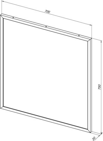 Зеркало с подсветкой Allen Brau Priority 1.31014.BB 70х80 подвесное