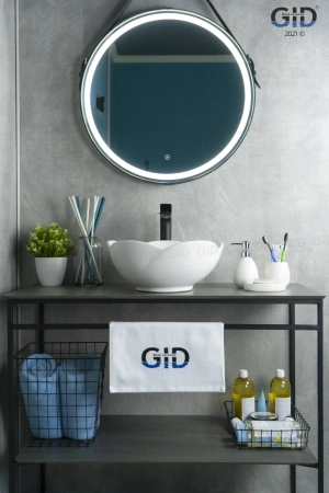 Раковина керамическая Gid Esfera 51162 40х40 накладная цвет белый без отверстий под смеситель