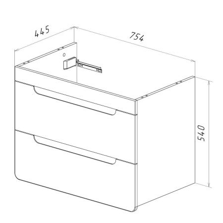 Тумба под раковину LeMark Olivia LM08OL80T 80х40 подвесная цвет белый