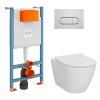 Комплект унитаз с инсталляцией и клавишей смыва Vitra Sanibelle 9878B003-7200